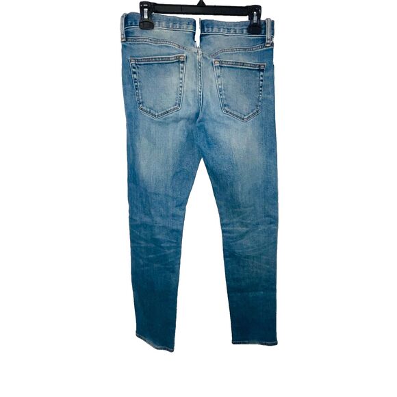 Uniqlo Jeans Mens 29x32 Fits 30x31 Redline Selvedge Whiskering Faded  Blue Denim - Picture 2 of 16